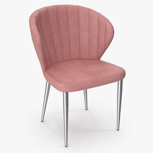 3D Velvet Chair model