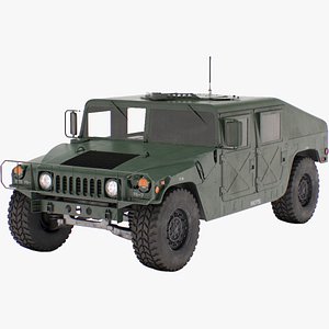 Military Humvee Rigged for Cinema 4D