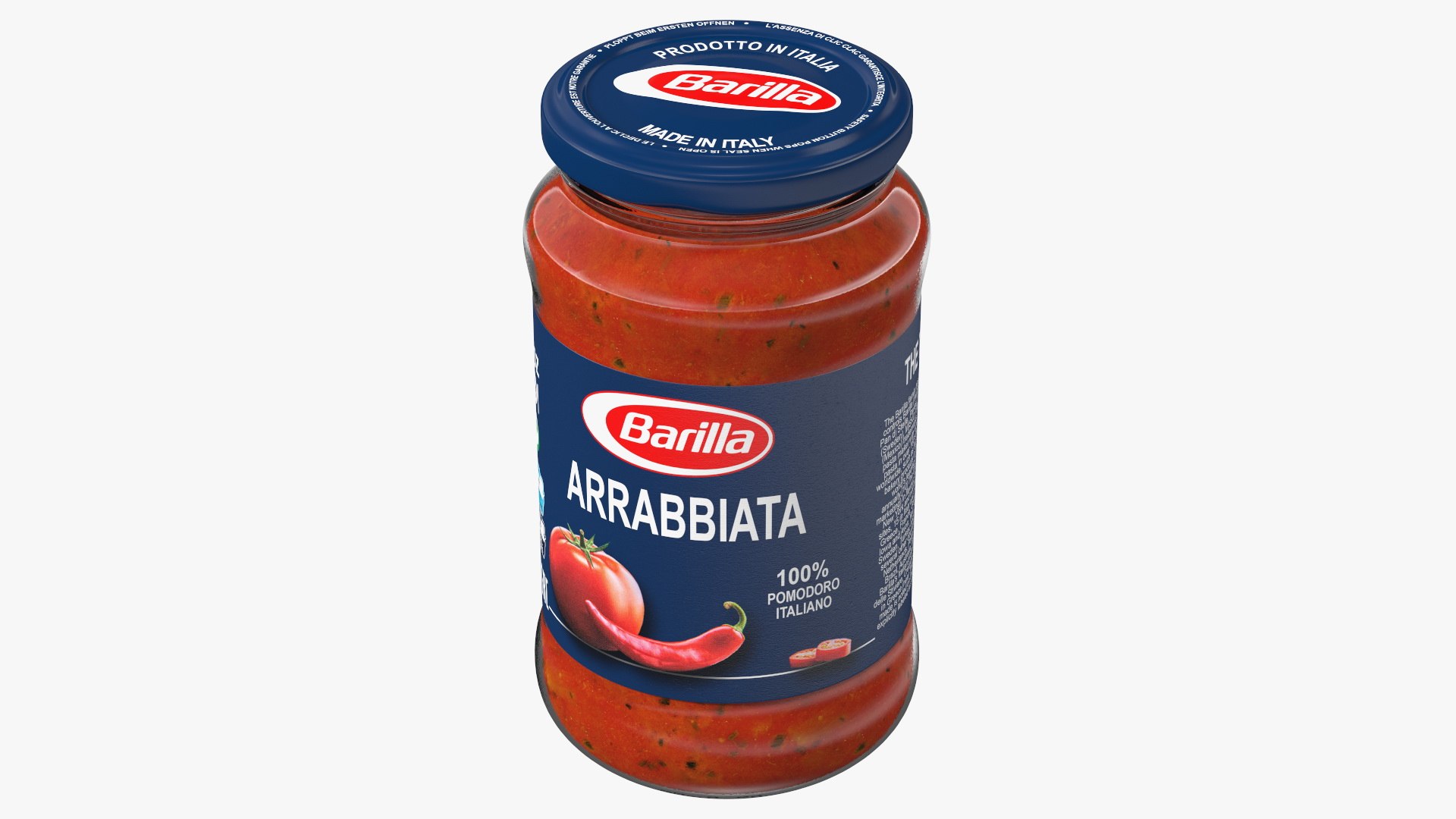 Barilla Arrabbiata Sauce 400g 3D model preview