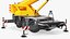 3D Mobile Crane Liebherr Working Rigged