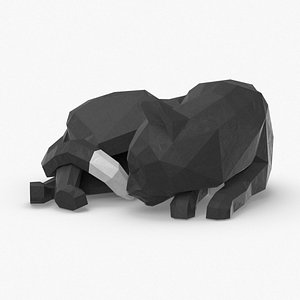 3D cat---sleeping model