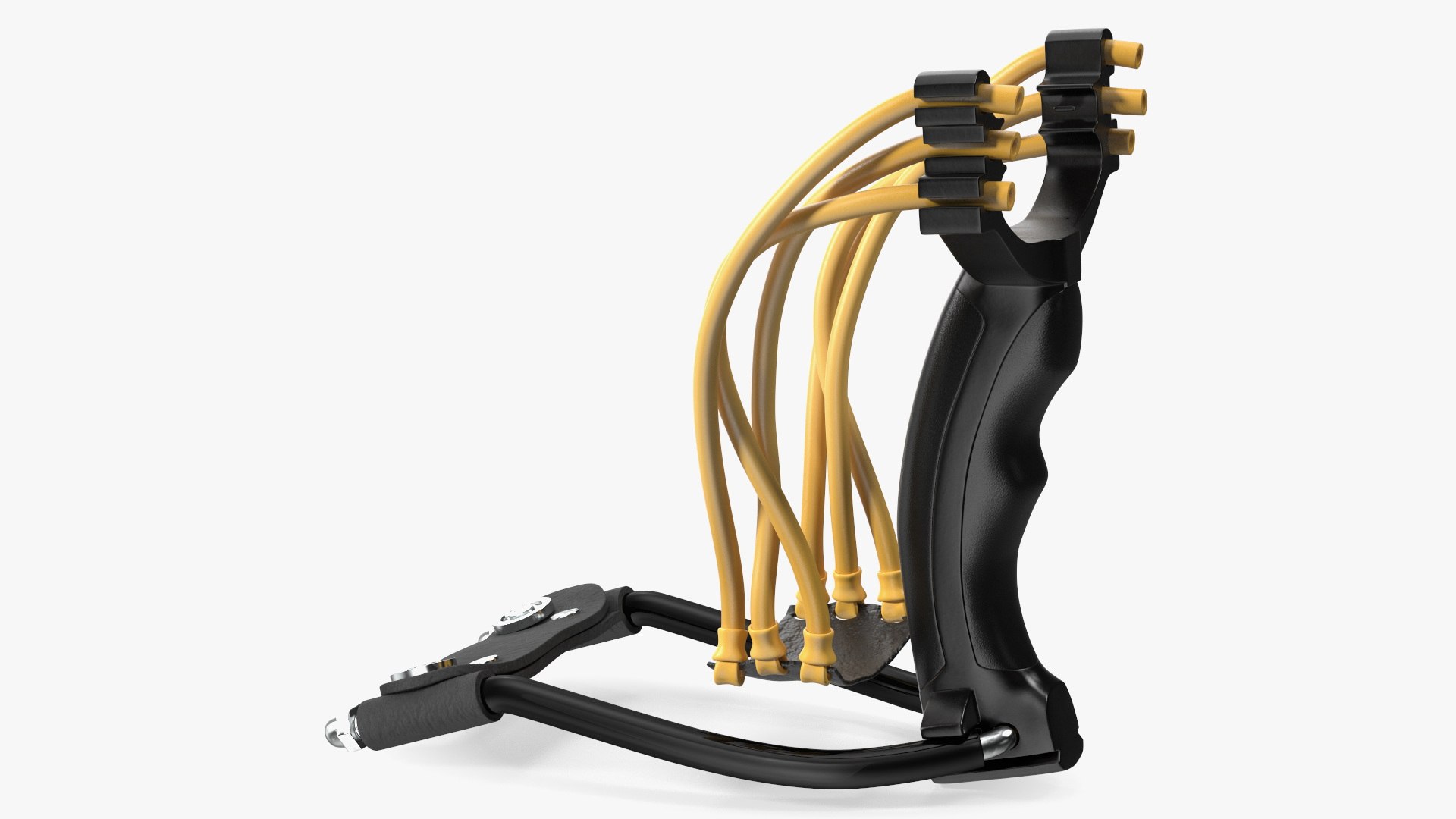 Folding Black Wrist Slingshot Catapult 3D model preview