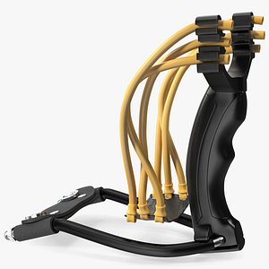 Folding Black Wrist Slingshot Catapult 3D