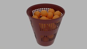 3D Oranges and basket