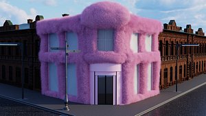 cuty realistic fur house shop store or mall 3D model
