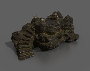 shrine temple base 3D model