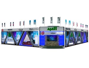 3D fair tent exhibition model