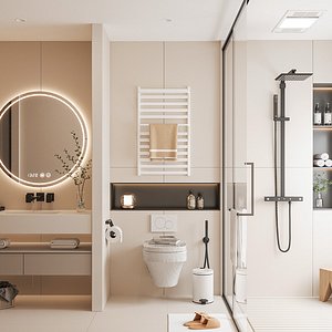 3D Modern bathroom model