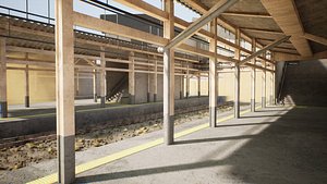Modern Train Station  33 Assets
