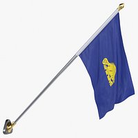 USA States oregon back Cloth Flag Wall Mount Animated Loop