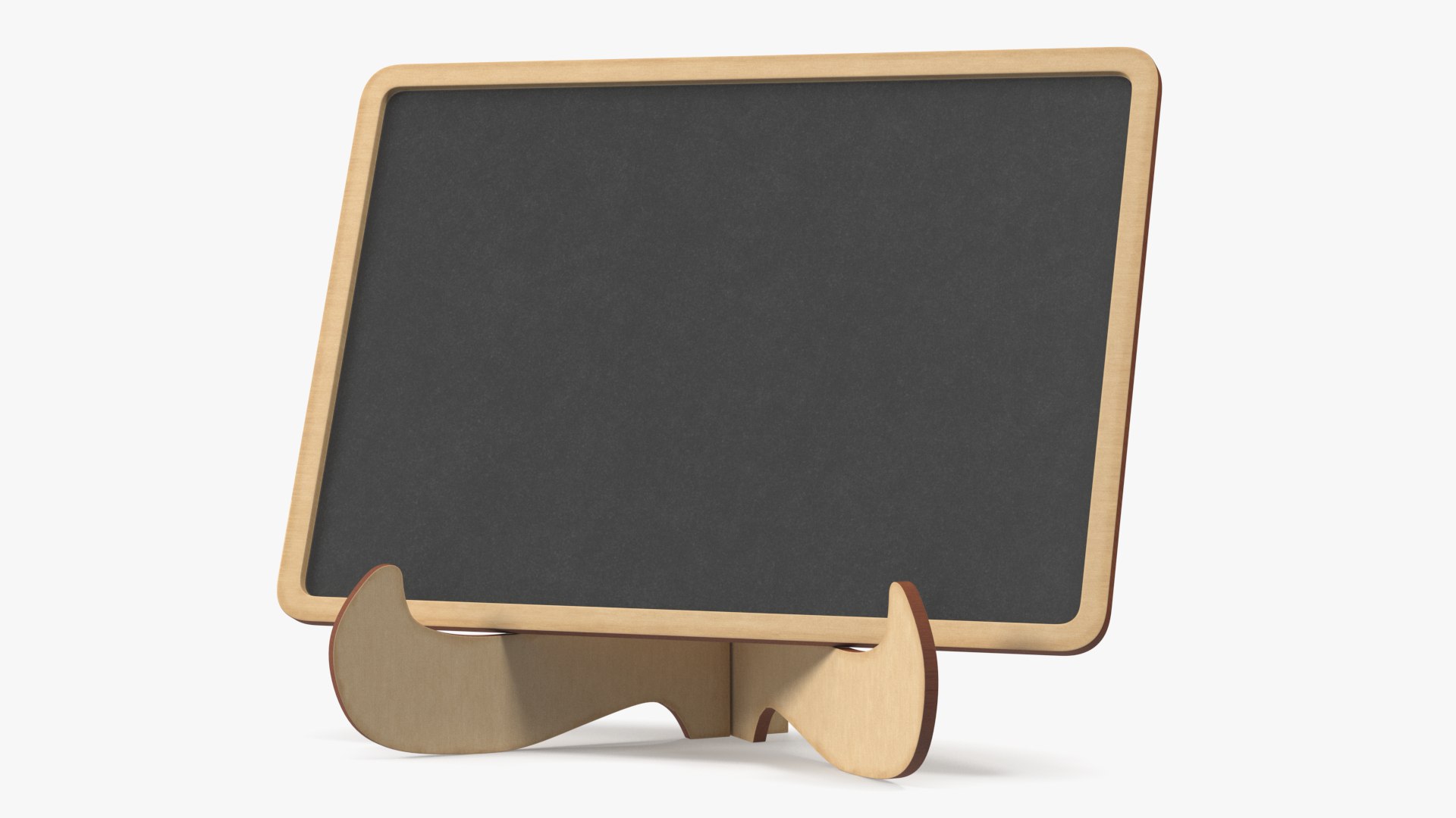 Small Plywood Chalkboard on Stand 3D model preview