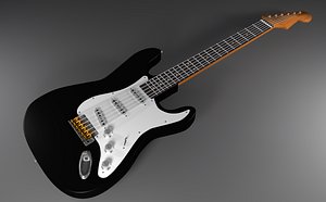 3D model fender electric guitar