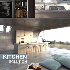 3D Kitchen Solution - Unity HDRP model