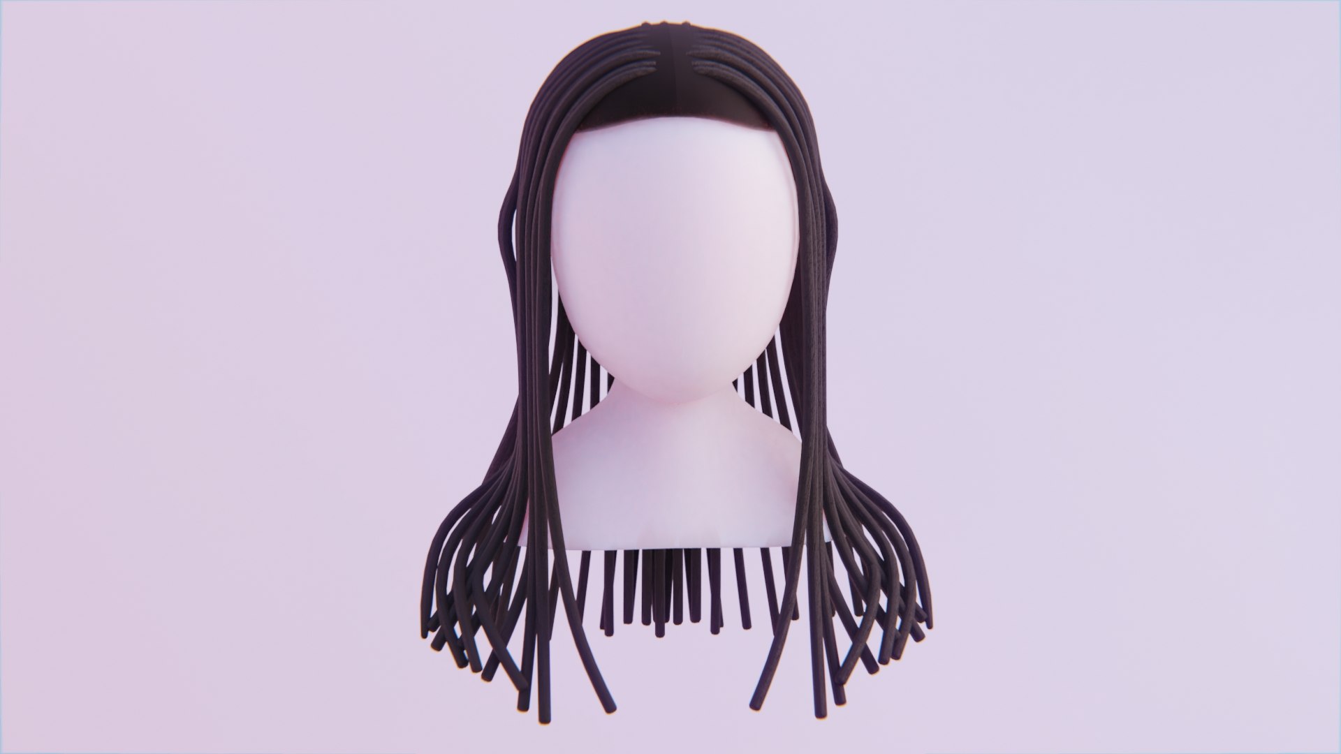 Black short hair w/ thin bangs - Roblox