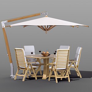 3D set garden furniture brafab