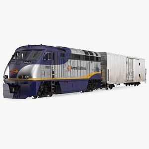 Diesel Electric Locomotive with Railroad Refrigerator Car