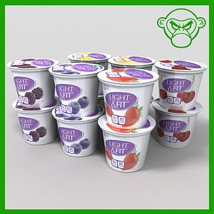 3dsmax yogurt containers