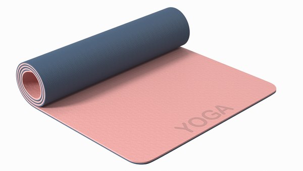 3D Yoga Mat Rolled Pink model - TurboSquid 1908691