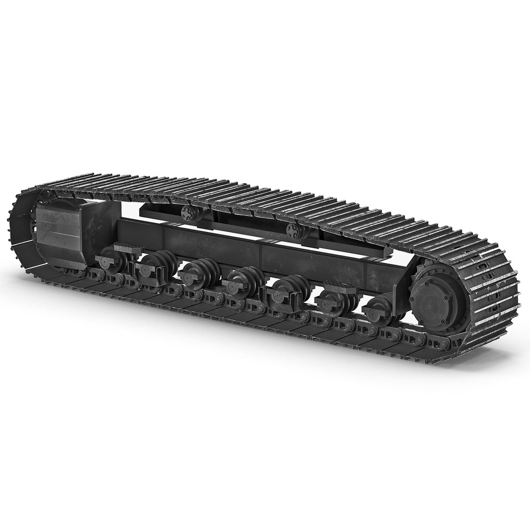 Excavator Track 3D model preview