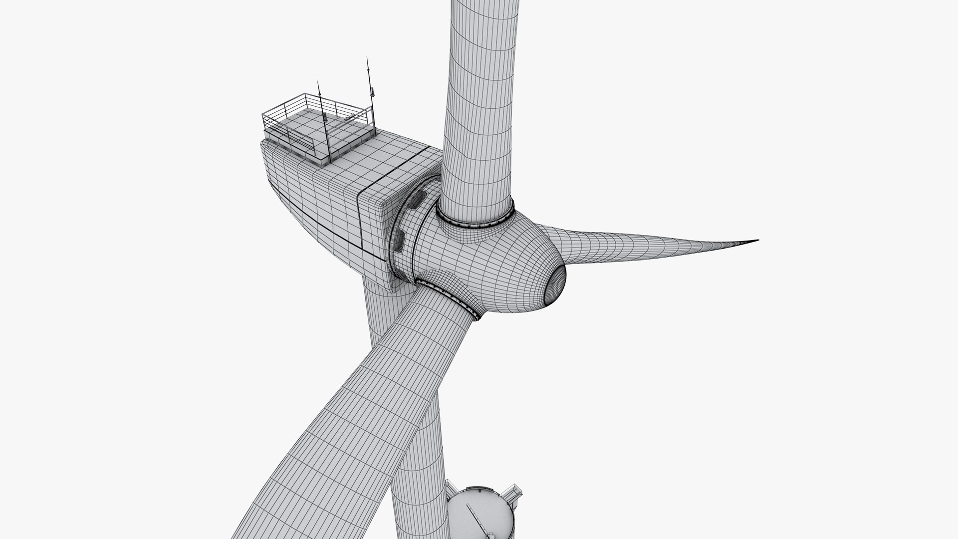 3D Model Floating Wind Turbine - Semi Sub Conrete - TurboSquid 2414001