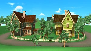 3D cartoon house home