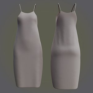 3D Female dress- Singlet Dress 3D model