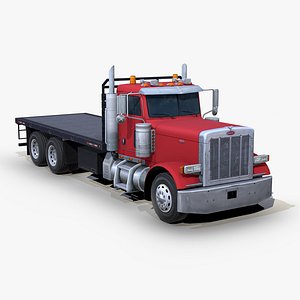 Peterbilt 379 2006 Flatbed truck s01 3D model