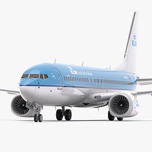Boeing 737-800 MAX KLM Airlines 3D model