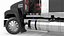 Camion merci con rimorchio futuristico attrezzato