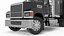 Camion merci con rimorchio futuristico attrezzato