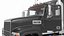 Camion merci con rimorchio futuristico attrezzato