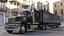 Camion merci con rimorchio futuristico attrezzato