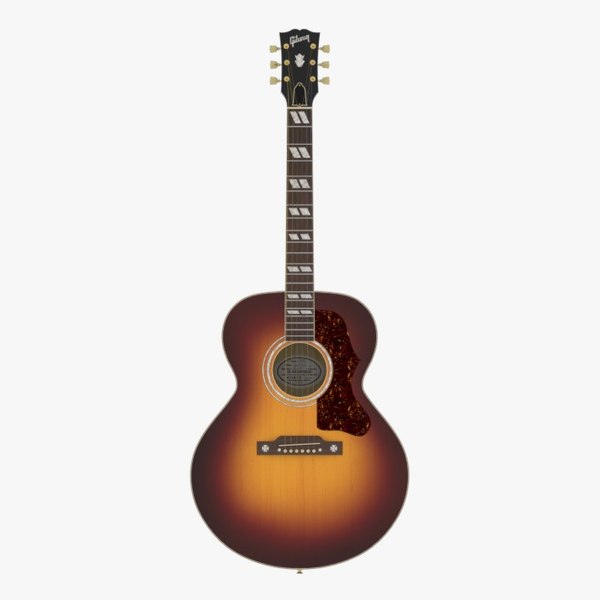 gibson j-185 acoustic guitar 3d model