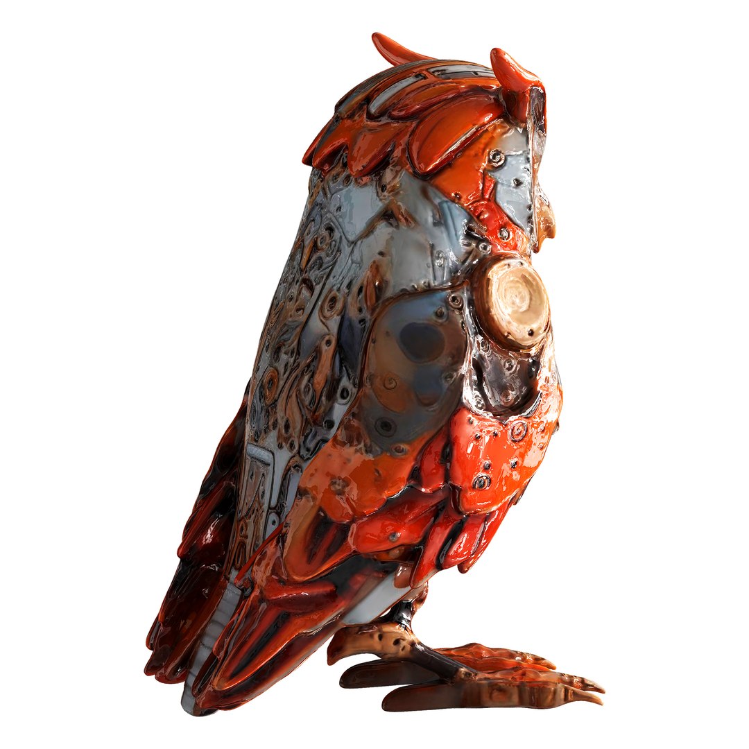 3D Robot Owl model https://p.turbosquid.com/ts-thumb/Cs/D61znJ/Z9/5/jpg/1735801353/1920x1080/fit_q87/20b66d68cbb7d47302b03ca3ae5665aa4702f6e8/5.jpg