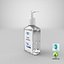 3D labeled sanitizing gel bottle model