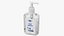 3D labeled sanitizing gel bottle model