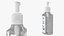 3D labeled sanitizing gel bottle model