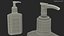 3D labeled sanitizing gel bottle model