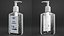 3D labeled sanitizing gel bottle model