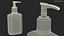 3D labeled sanitizing gel bottle model