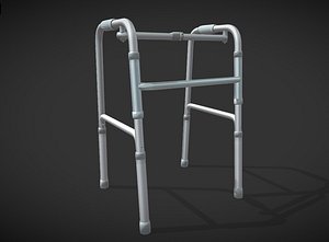 Disabled four-legged crutch old man walker