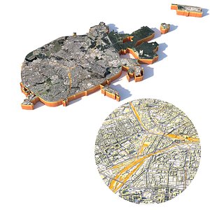 3D Minsk terrain city