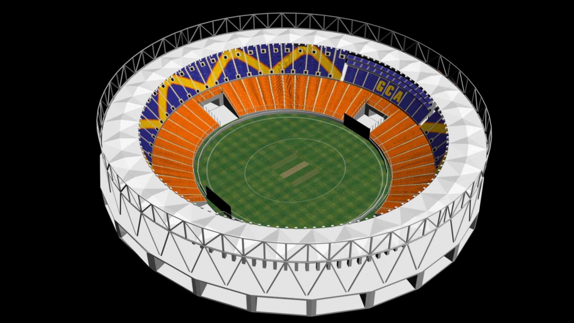 Narendra Modi Cricket Stadium Ahmedabad 3D Model - TurboSquid 2208106