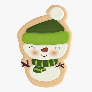 3D christmas cookie snowman