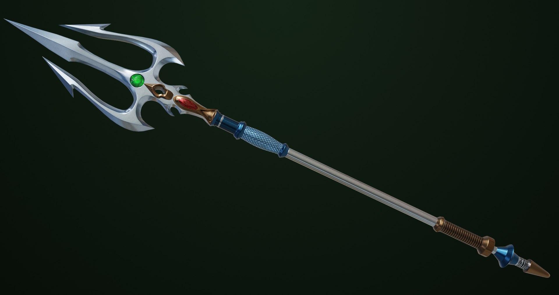 3D 3 Fantasy Tridents All PBR Unity UE Textures Included - TurboSquid ...
