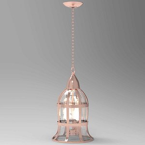 chandelier copper classic Light E14 Bulb 3D model