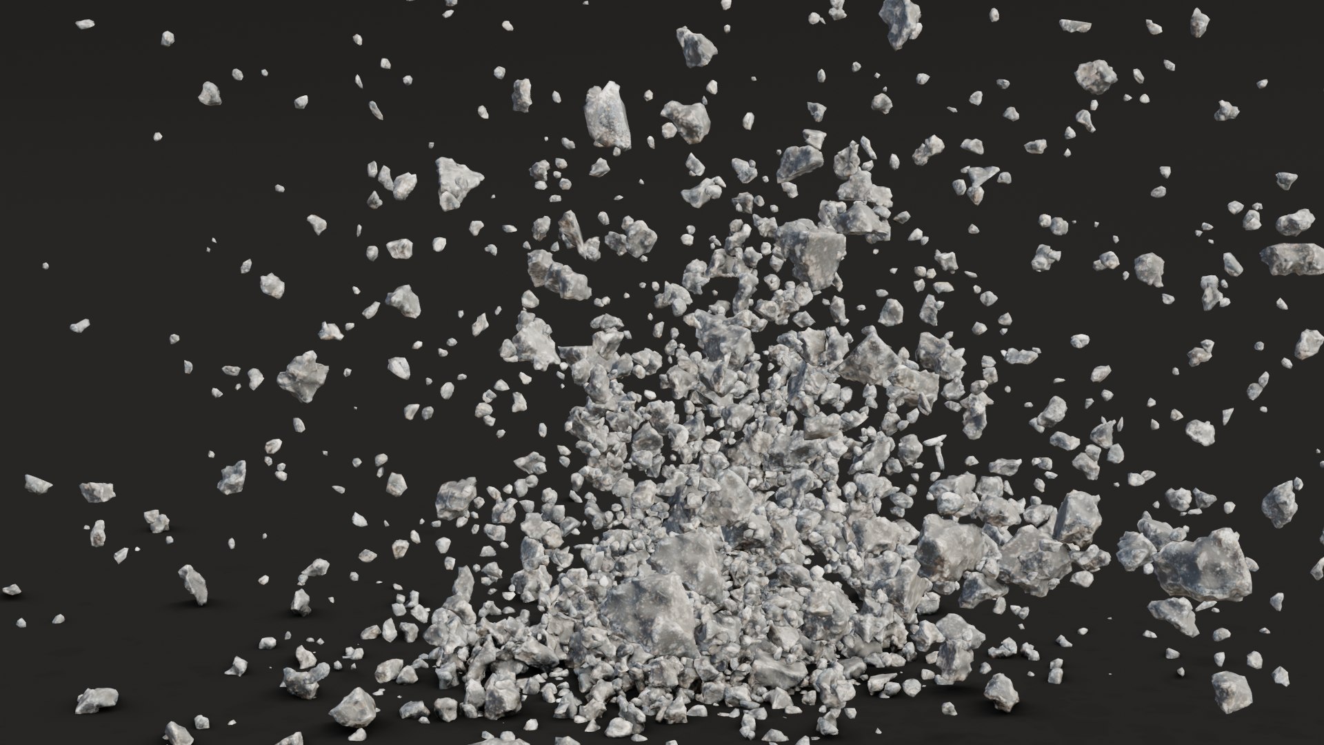 3D Animated Concrete Explode Random Model TurboSquid 1778139