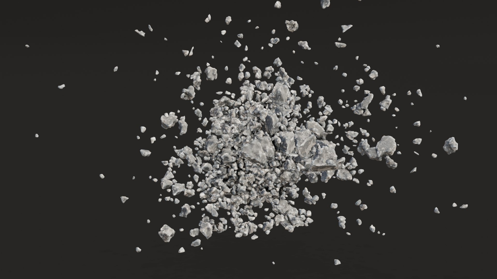 3D Animated Concrete Explode Random Model TurboSquid 1778139