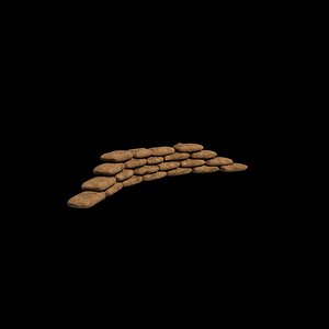 3D Sandbag Barricade 3D model
