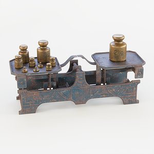 Balance Scale and Weights PBR